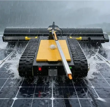 Fully Automatic Solar Panel Cleaning Robot with Remote Control All Terrain Utility Scale PV Power Plant Maintenance Wet Dry Dual