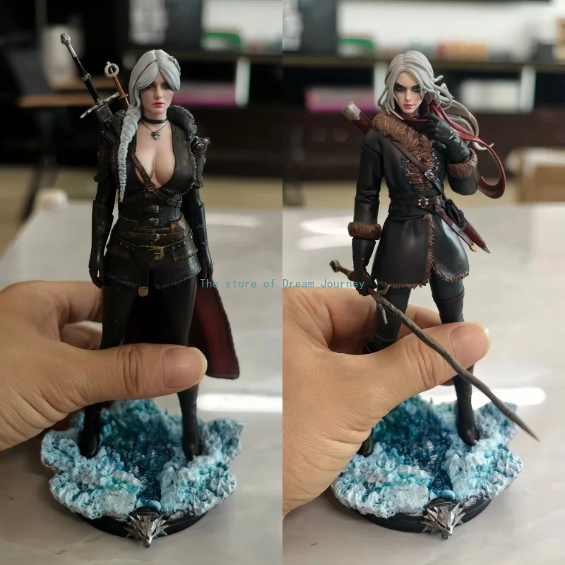 Figura de Ciri y Yennefer de The Witcher 3: Wild Hunt, postura de pie, 18 cm, PVC articulado, producto terminado, regalo ideal.