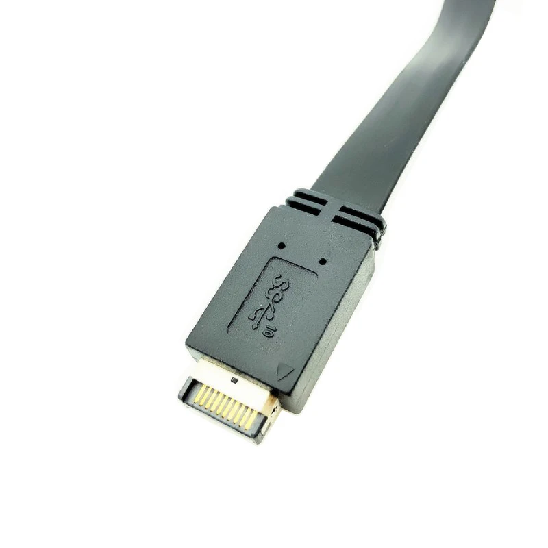 전면 패널 헤더 타입-USB-C 타입 C 암 커넥터 연장 와이어 케이블 + 패널 마운트 나사 타입 E 커넥터, USB 3.1, 50cm