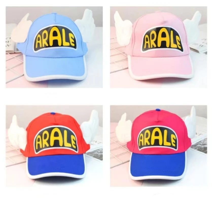 애니메이션 Dr. Slump Hat 코스프레 Arale 천사 날개 모자 코튼 야구 모자 성인 태양 모자 오리 혀 모자