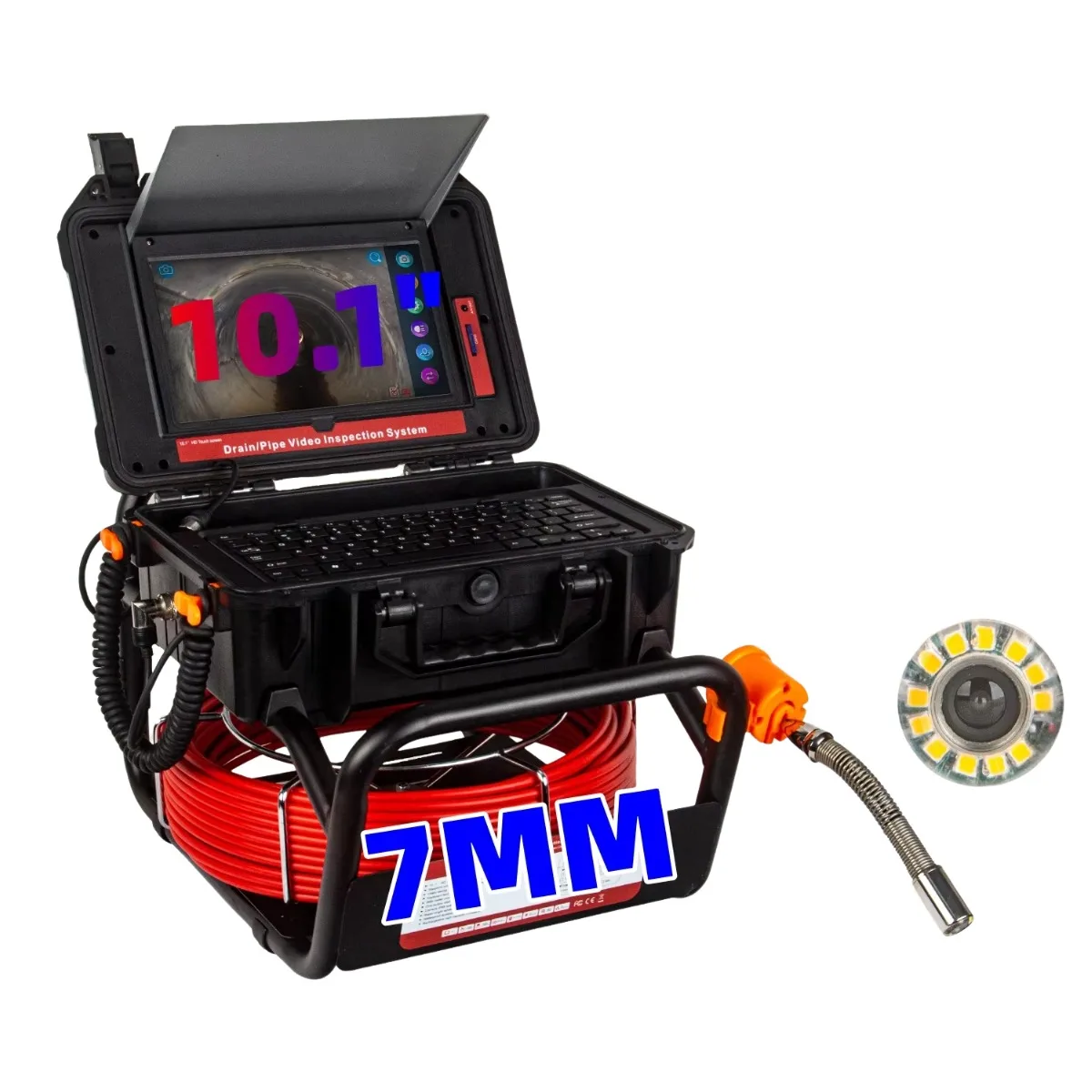 

New Design Support Keyboard Input Cable 30M Plumbing Pipe 10.1Inch Screen Pipe Endoscope Pipe Inspection