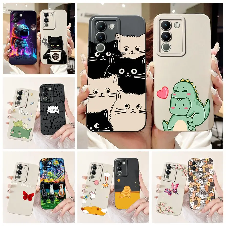 For Vivo Y200 5G Case V2307 Cute Fashion Cartoon Cover Soft Silicone Phone Case For Vivo Y200e V2336 Y 200 VivoY200 Fundas Coque