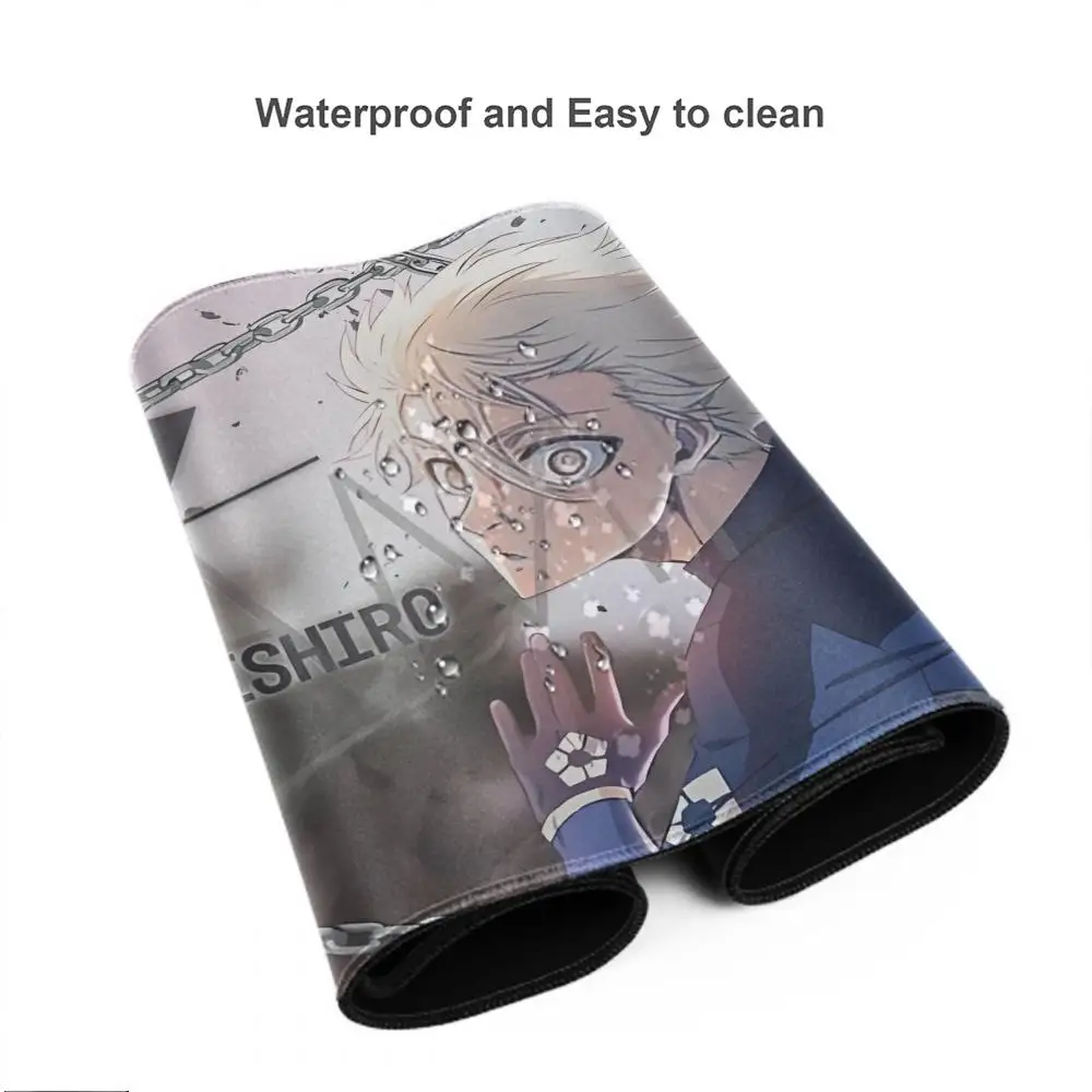 لوحة الماوس اليابان أنيمي الأزرق قفل ناجي Seishiro ماوس ألعاب الكمبيوتر لوحة المفاتيح البساط أبيض وأسود محمول الألعاب الملحقات حصيرة مكتبية