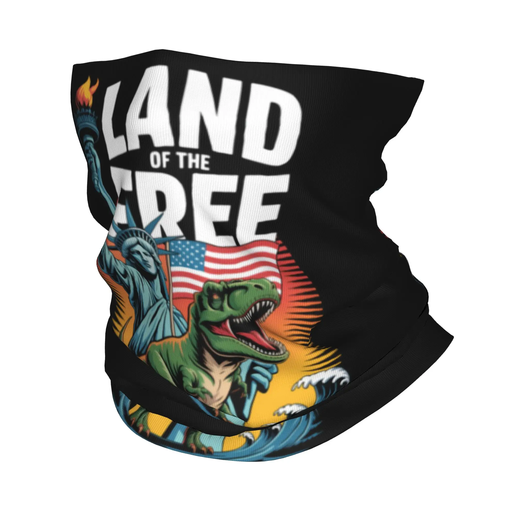 

Патриотическая статуя Свободы T Rex, празднование 4 июля, бандана, гетры для шеи, УФ-шарф для лица, повязка на голову, трубка, Балаклава