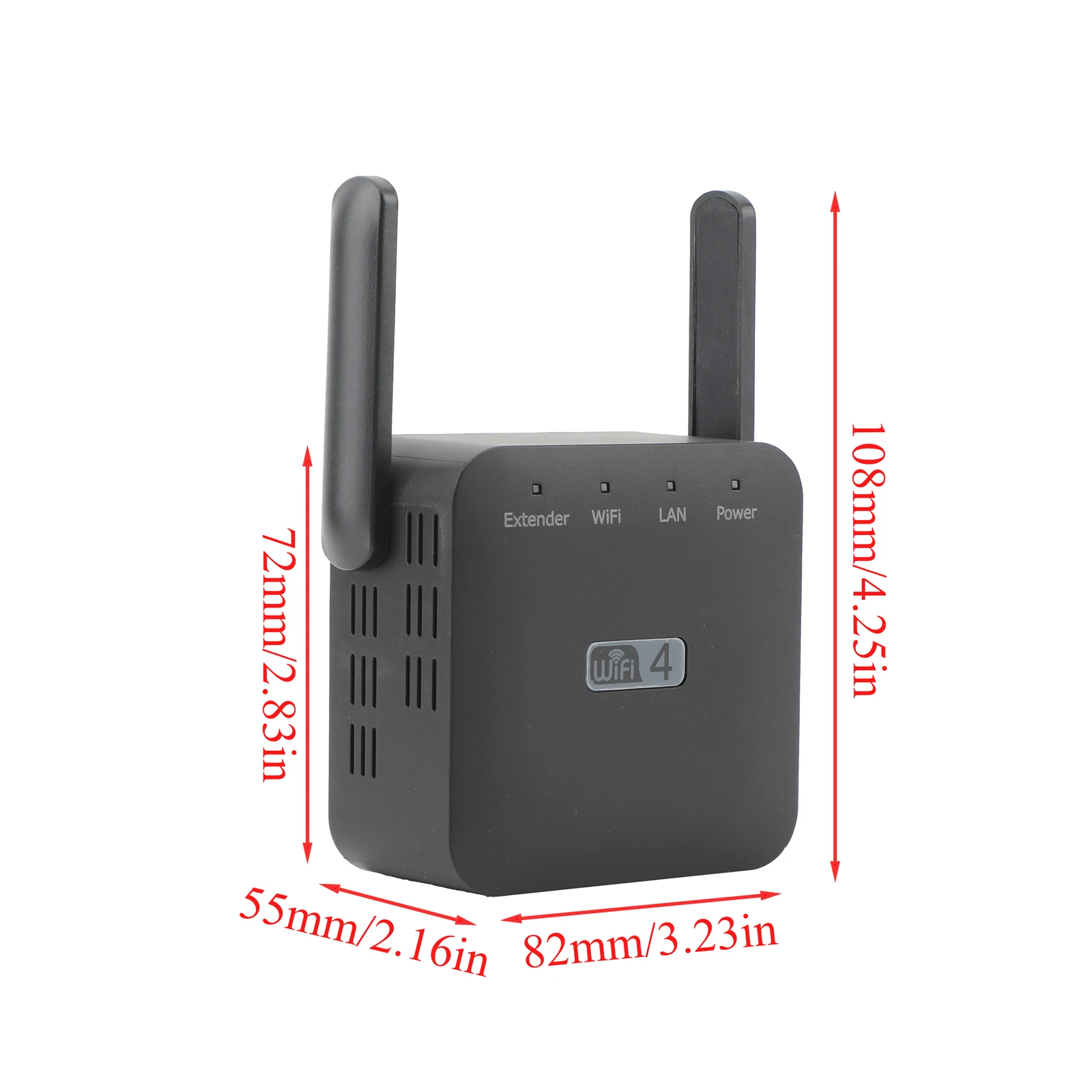 هوائي خارجي لاسلكي WIFi 300M مكرر 2.4G للولايات المتحدة/الاتحاد الأوروبي/المملكة المتحدة للمنزل والمكتب الصغير
