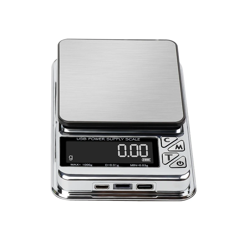 0.01g Mini Precision Digital Pocket Scale All USB Power Supply LCD Stainless Electronic Jewelry Gold Count Balance Gram Scales