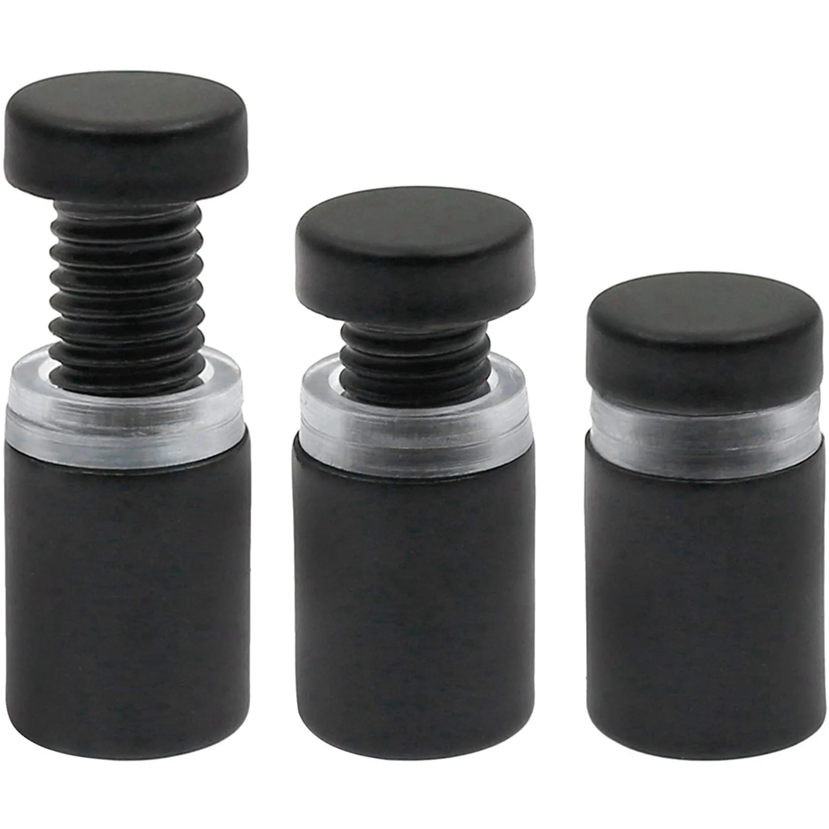 AS94-48Pcs Standoff Screws, Wall Sign Standoff Mounting Hardware Advertising Glass Standoff Nail For Hanging, Black
