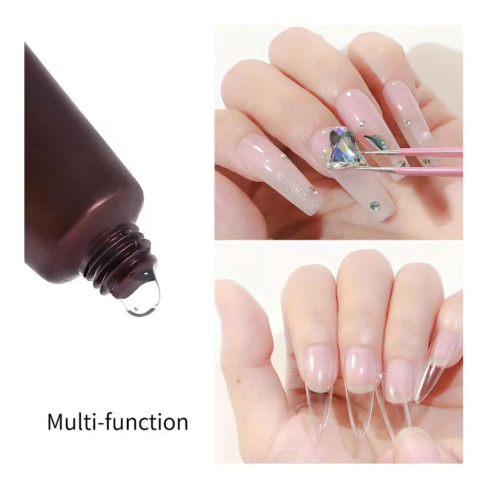 Dicas de unhas Gel transparente, Soak Off Função prego Extensão, verniz, Arte UV, LED, C8n6, New Tec