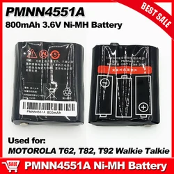 Brand New 3.6V 800mAh PMNN4551A Ni-MH Battery For Walkie Talkie Motorola T62 T82 T92 Two Way Radios Replacement Battery