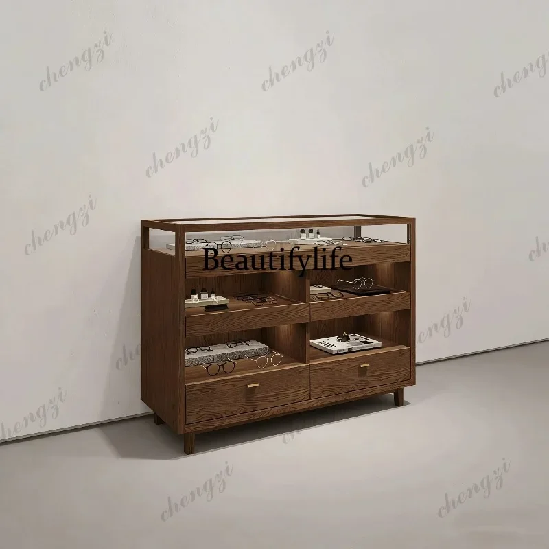 R Accessories, optical store, Nakajima cabinet display, display cabinet, flowing water clothing store, multi-layer glass cabinet