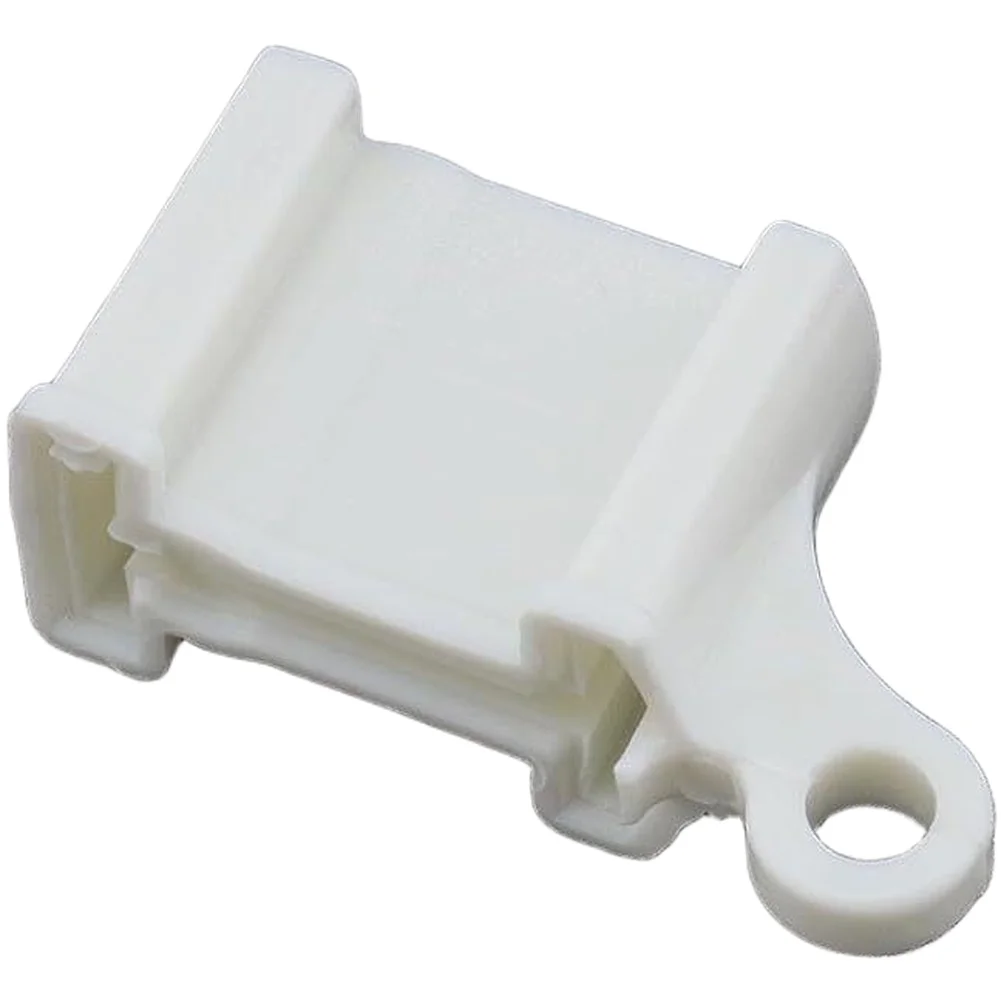 8pcs White End for Curtain Tracks Flexible Bendable Type Fits 1cm Edge Width 3.9x1.3x2.4cm Plastic Track Fittings