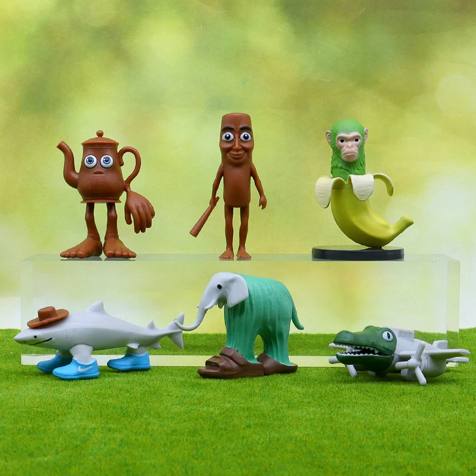 جديد شان هاي جينغ الإيطالية Brainrot Tung Sahur عمل لعبة سطح المكتب الديكور الكرتون البلاستيكية متعة نموذج الديكور هدية للأطفال