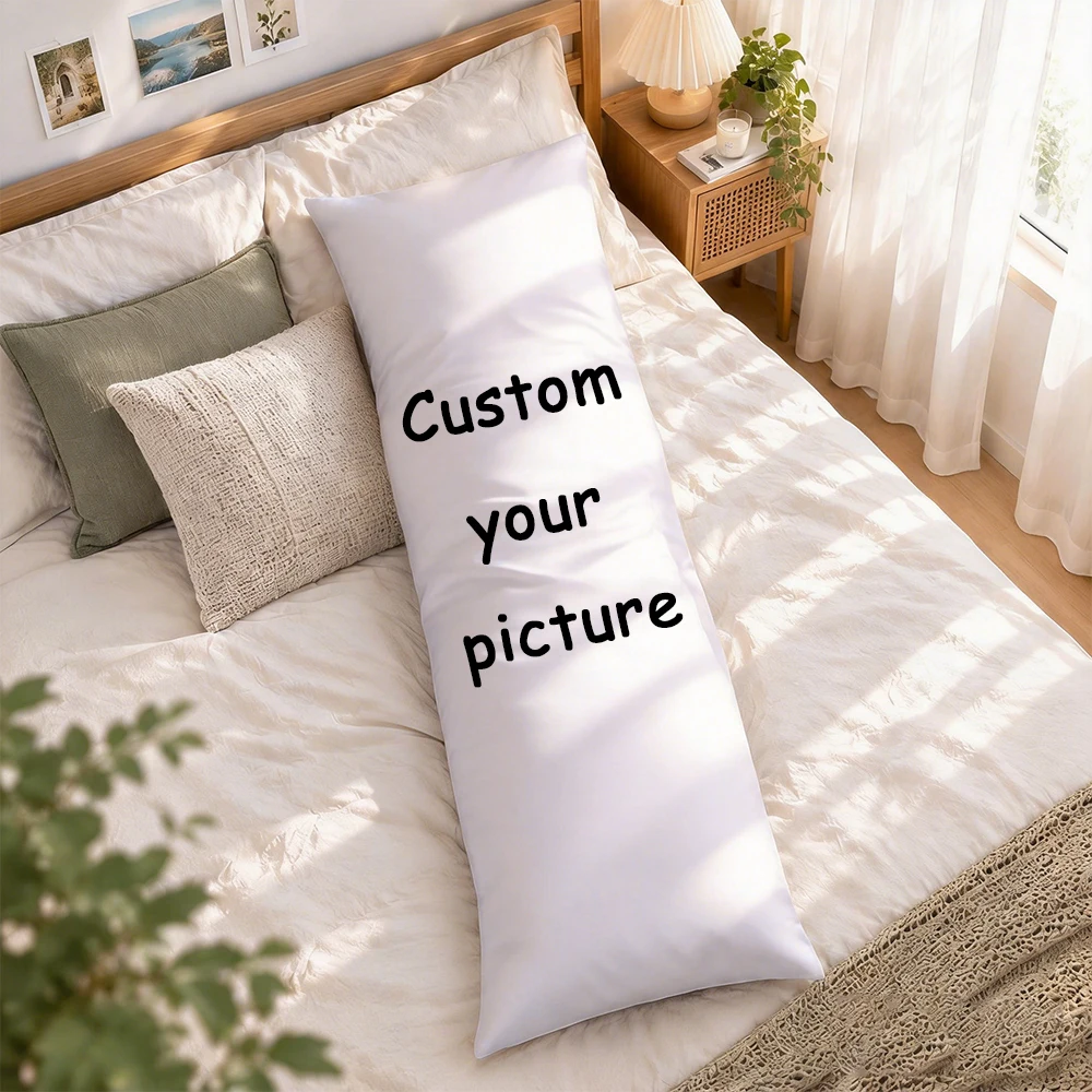 Personalized Double Sided DIY Dakimakura Cover Custom Your Photo Long Body Pillow Decor Pillow Core Not Included