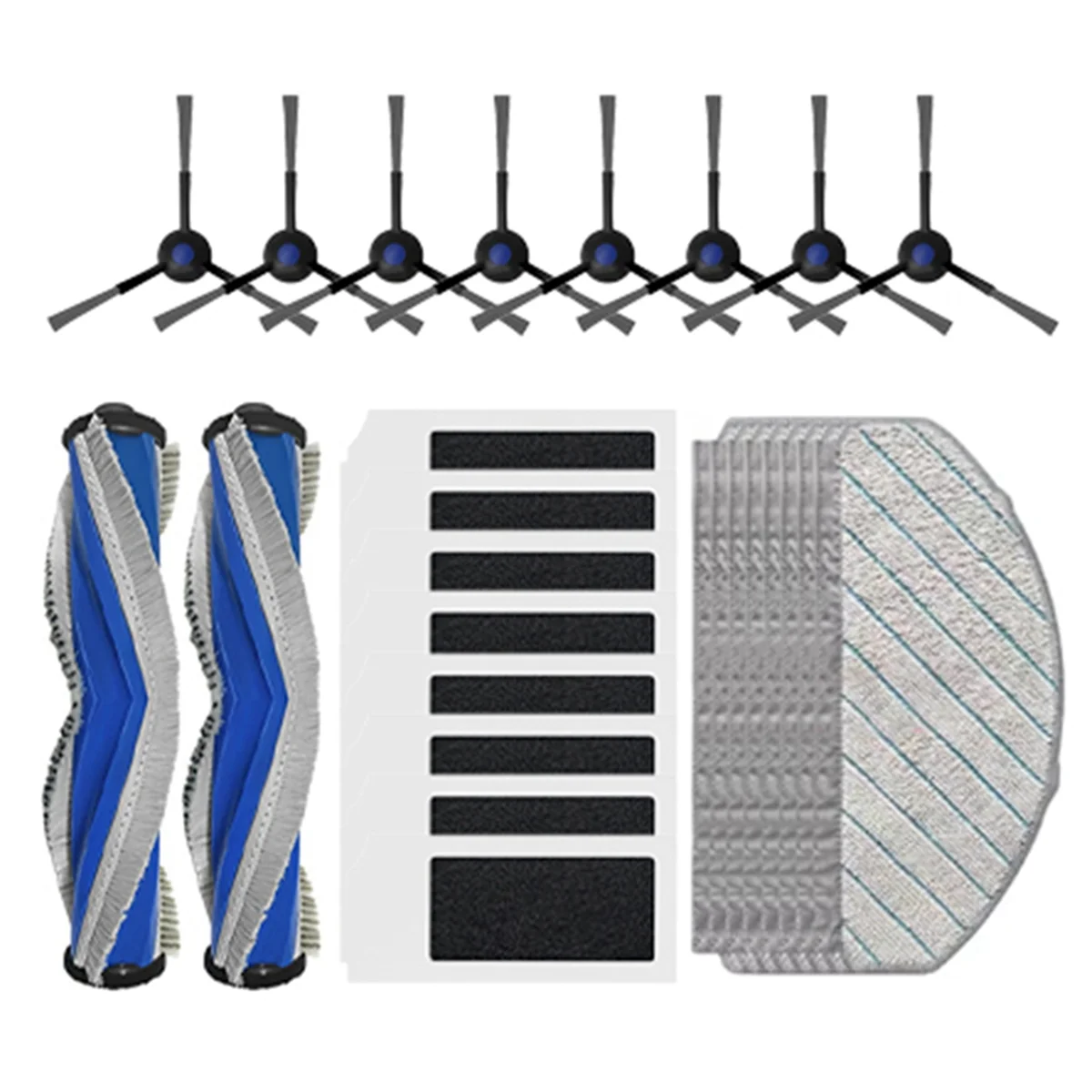 FZFZ สําหรับ DEBOT N20/N20 PLUS/N20 อะไหล่สูญญากาศหลัก Roller แปรงด้านข้าง HEPA FILTER Mop ผ้า