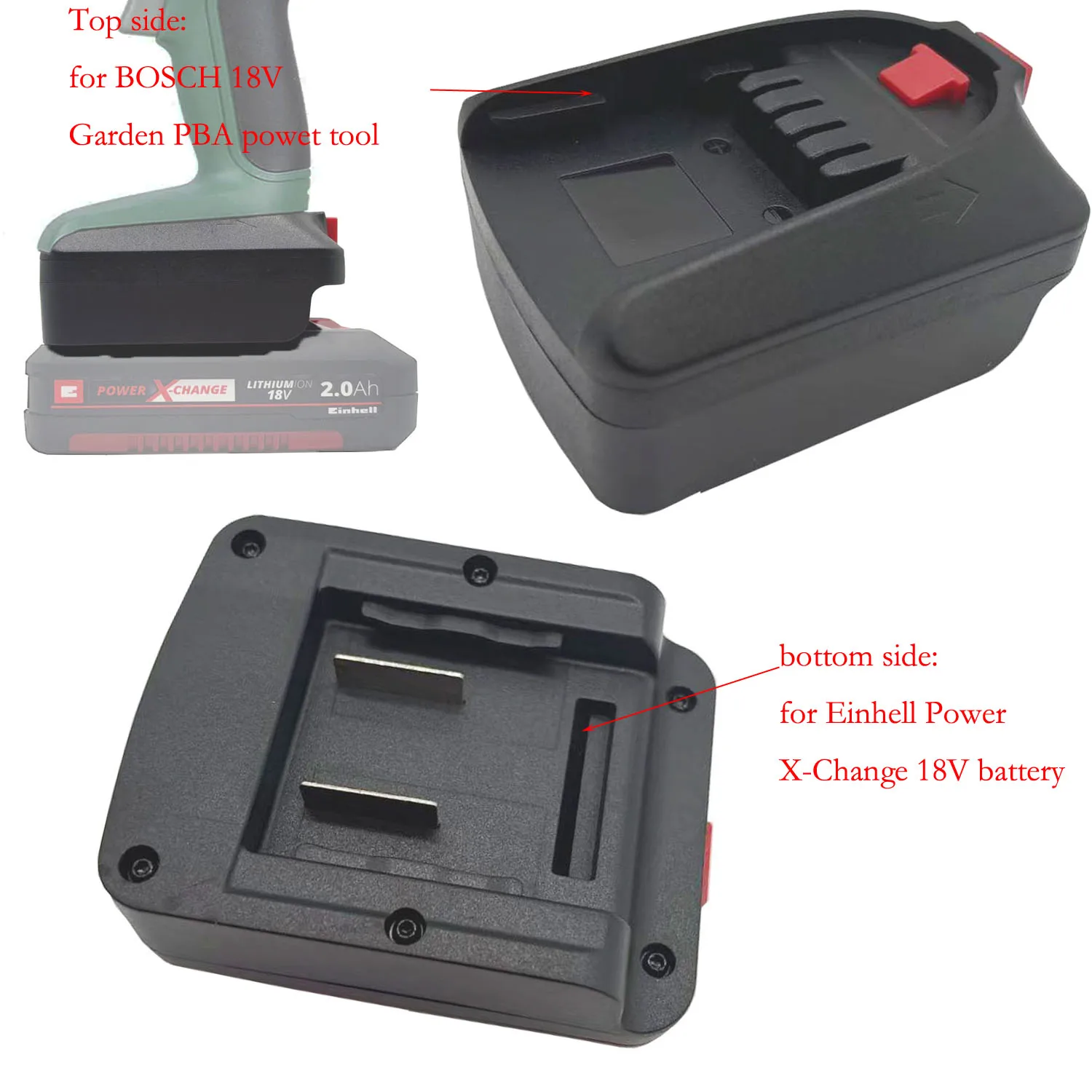 

Адаптер-переходник для аккумулятора Einhell Power X-Change 18 В, литиевая батарея для BOSCH 18 В, садовые инструменты PBA, надежная защита от скольжения