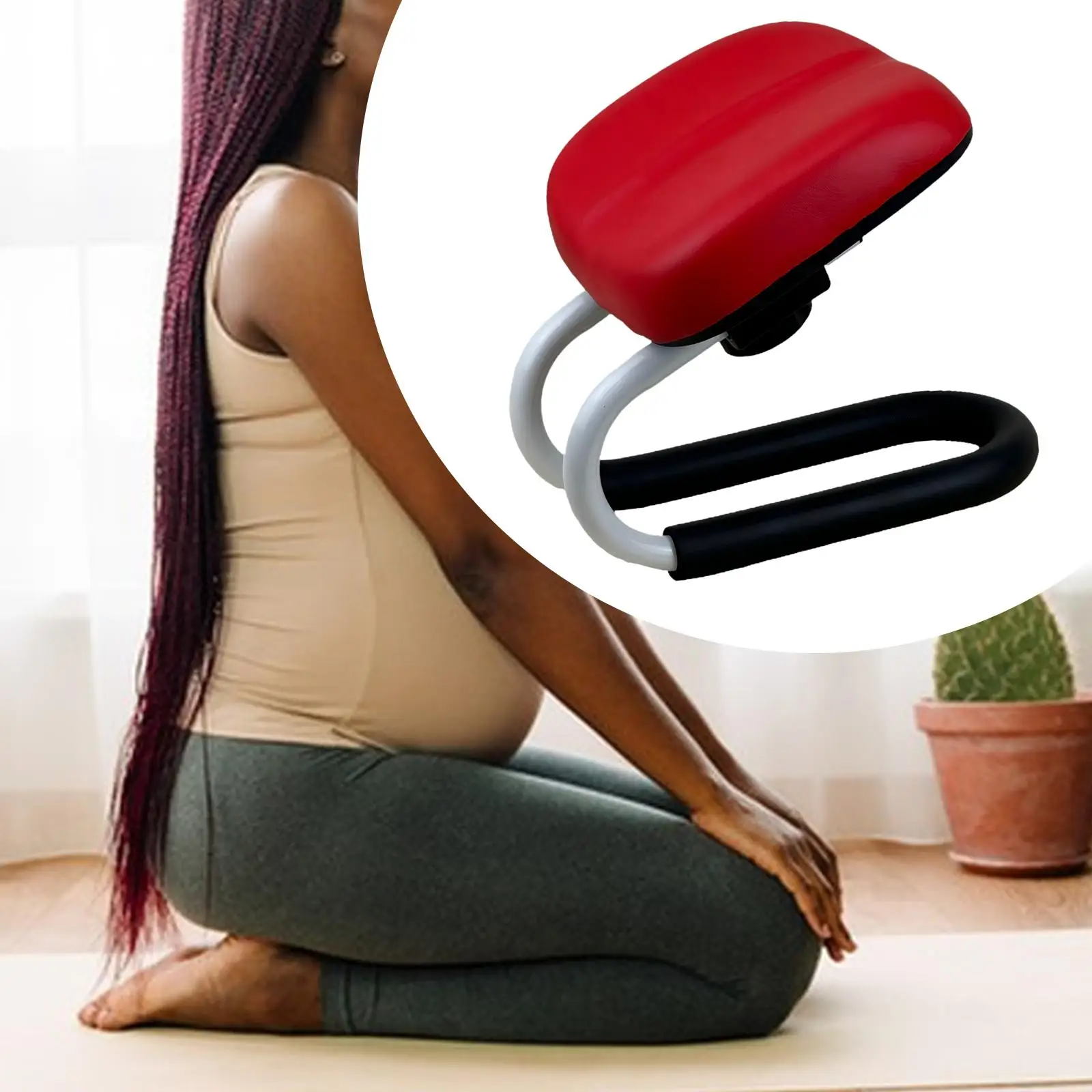 

Kneeling Meditation Stool Adjustable Ergonomic Portable Meditation Bench Prayer Stool for Kneeler Women Studio Yoga Home