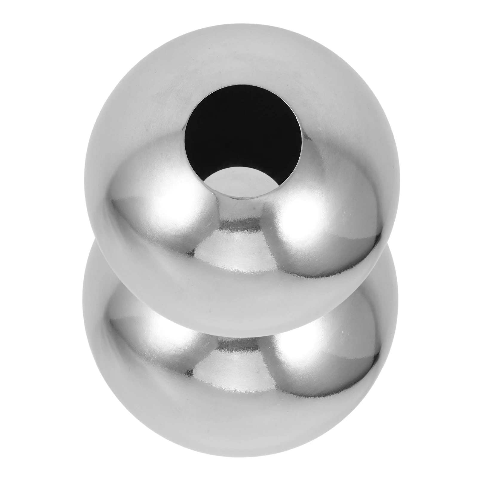 

2pcs Stainless Steel Hollow Ball With Hole Mirror Polished Garden Sphere Decorative Ornament For Outdoor Patio Fence Yard Pond
