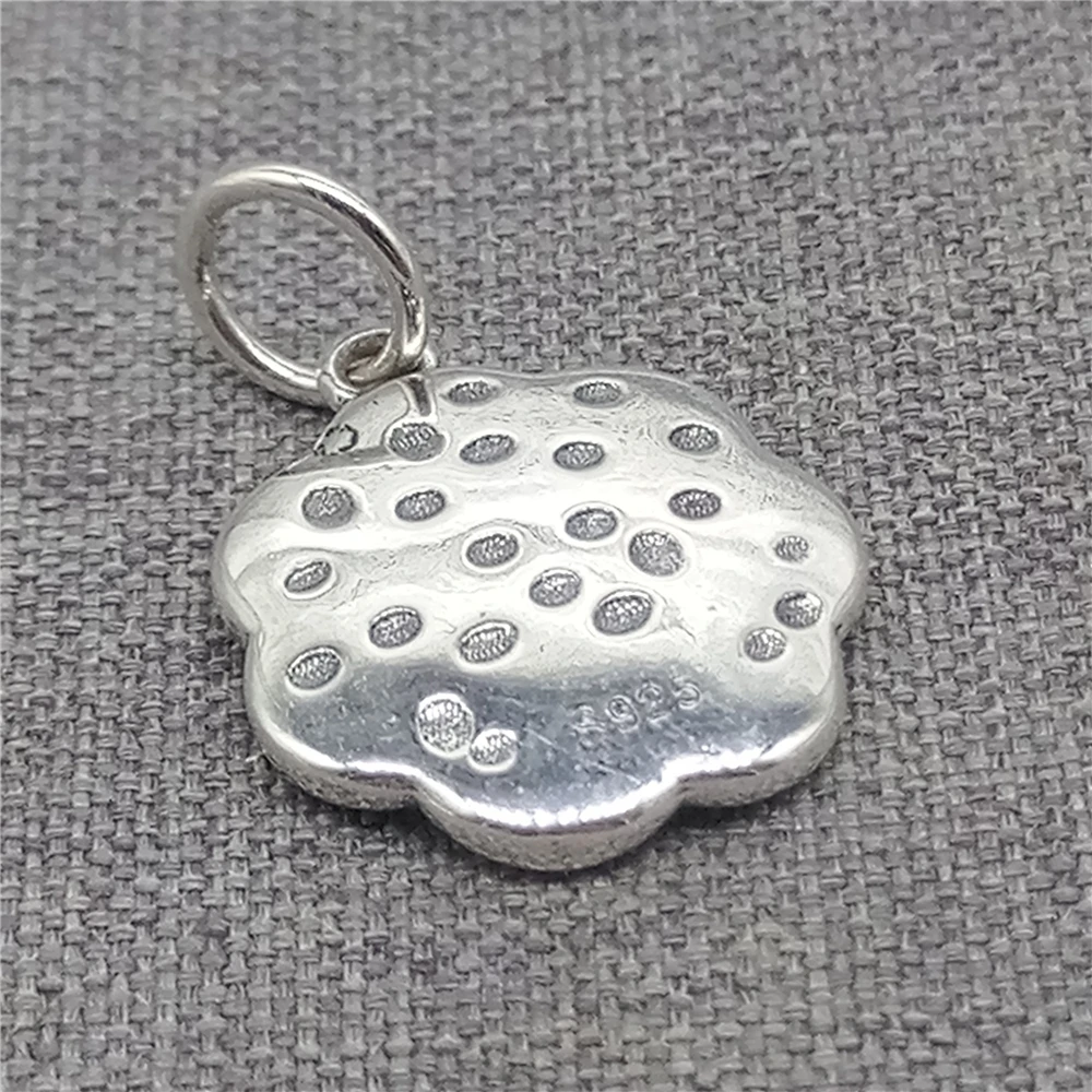 1 Piece of 925 Sterling Silver Blossom Flower Charm Pendant for Necklace Bracelet