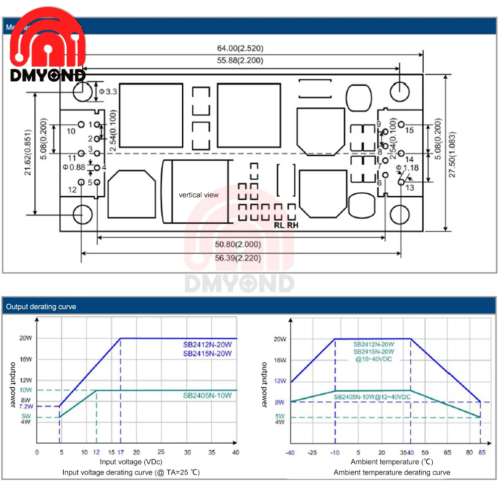 DC-DC Buck-Boost Power Supply Module Single-Channel Non-Geïsoleerde 4.8 ~ 40V Tot ± 5V/± 12V/± 15V Voor Op Amp Audio Sensor Module