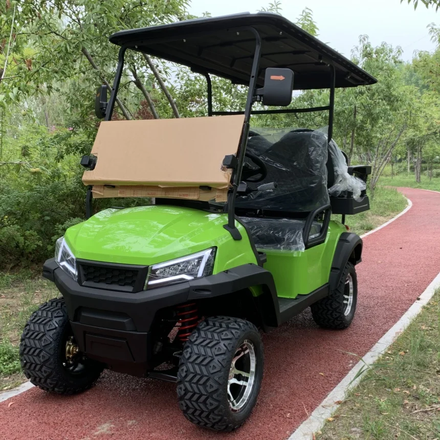 Brand New Street Legal 2+2 Seater Electric Golf Cart With Roof Ambient Light Stable Quality Long Durability Off-Road Hunting Car