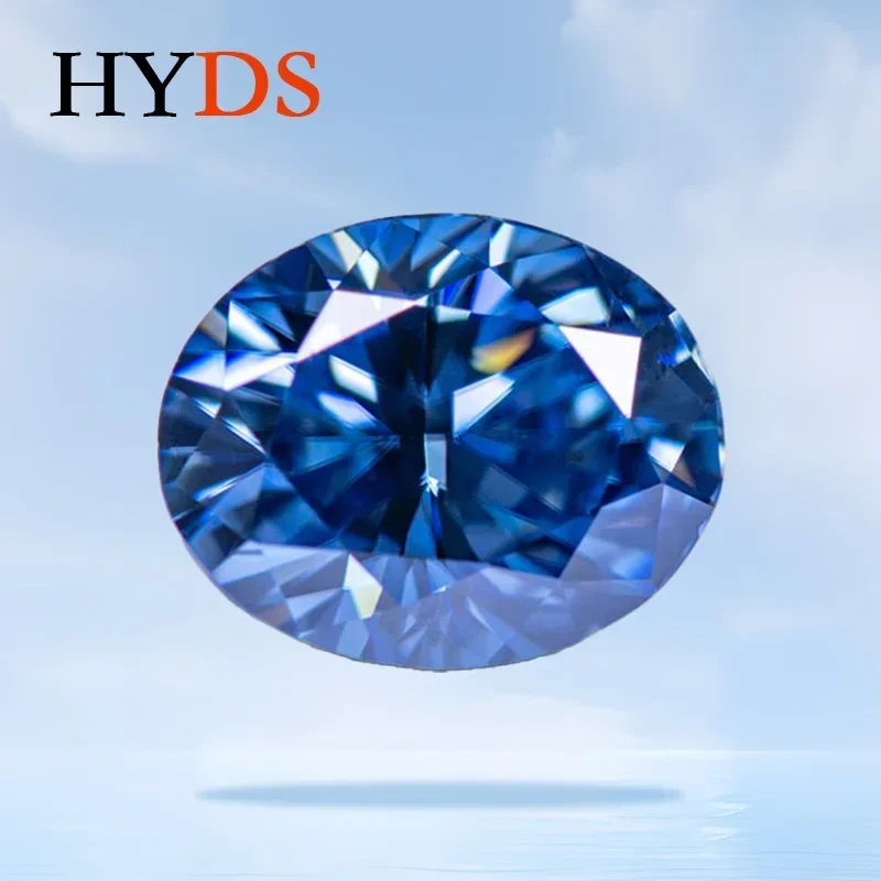 

Moissanite Stone Gemstone Natural Colour Royal Blue VVS1 Oval Cut for Charms Jewelry Beads Making Materials with GRA Certificate