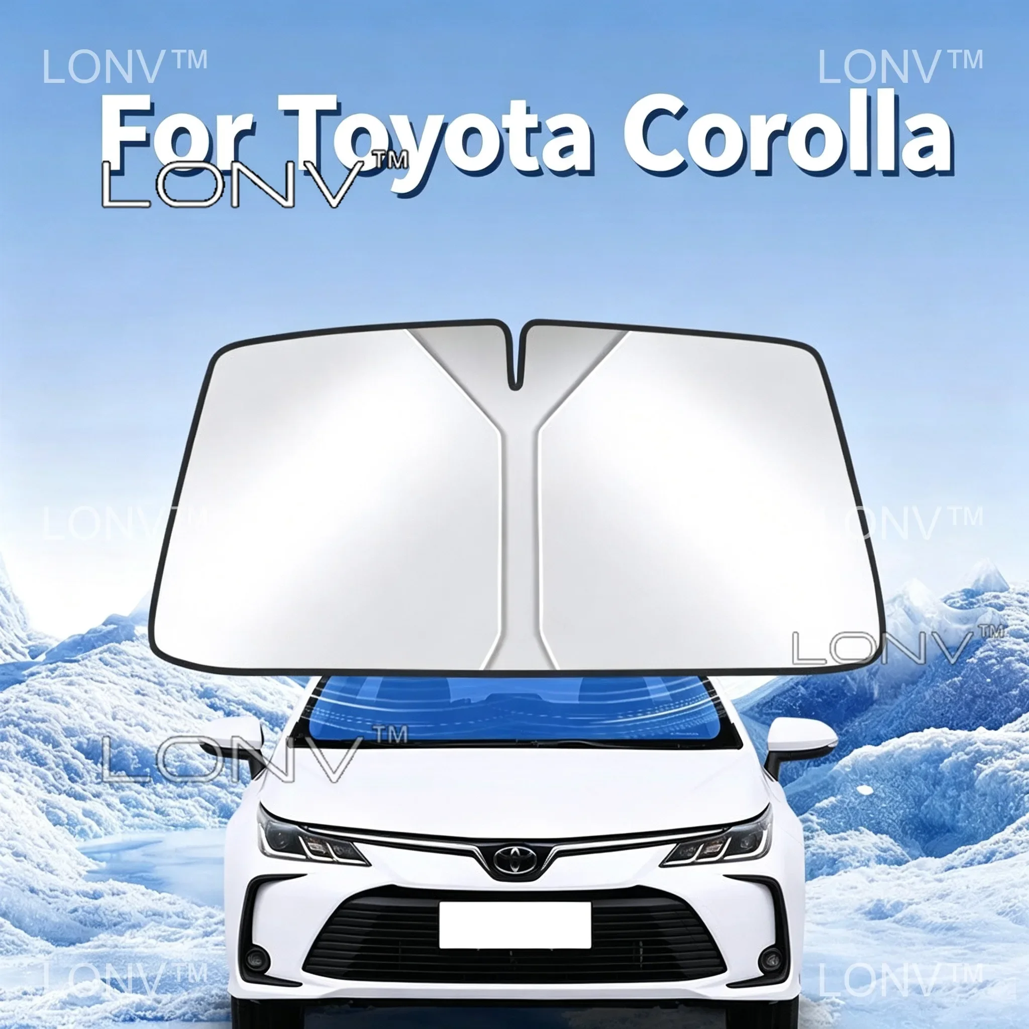 For Toyota Corolla Sedan 2025 2026 2027 Car Sunshade Front Windshield Shade Cover Foldable Anti-UV Heat Insulation Accessories