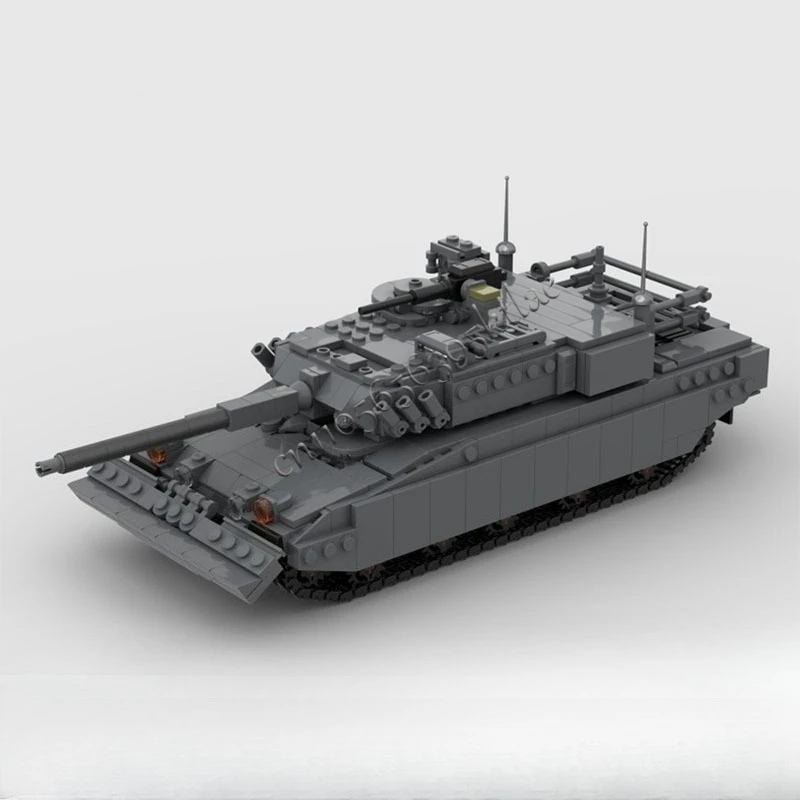 1181 PCS MOC 중앙 전방위 주력 전차 모델 모듈식 블록 DIY 기술 조립 어린이 장난감 선물