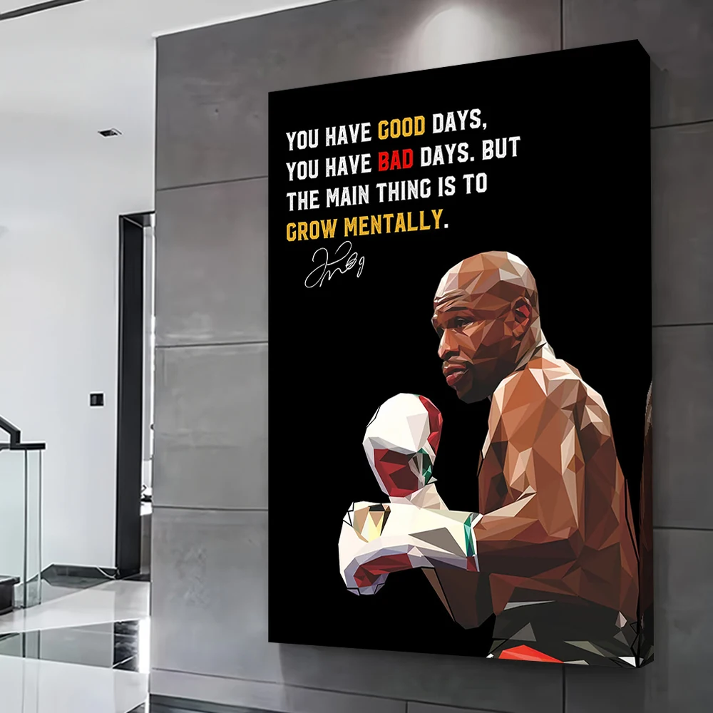 Floyd Money Mayweather Poster Customizable Printed Canvas Painting Wall Art Gift for Decorative Picture Decoration Gaming Room