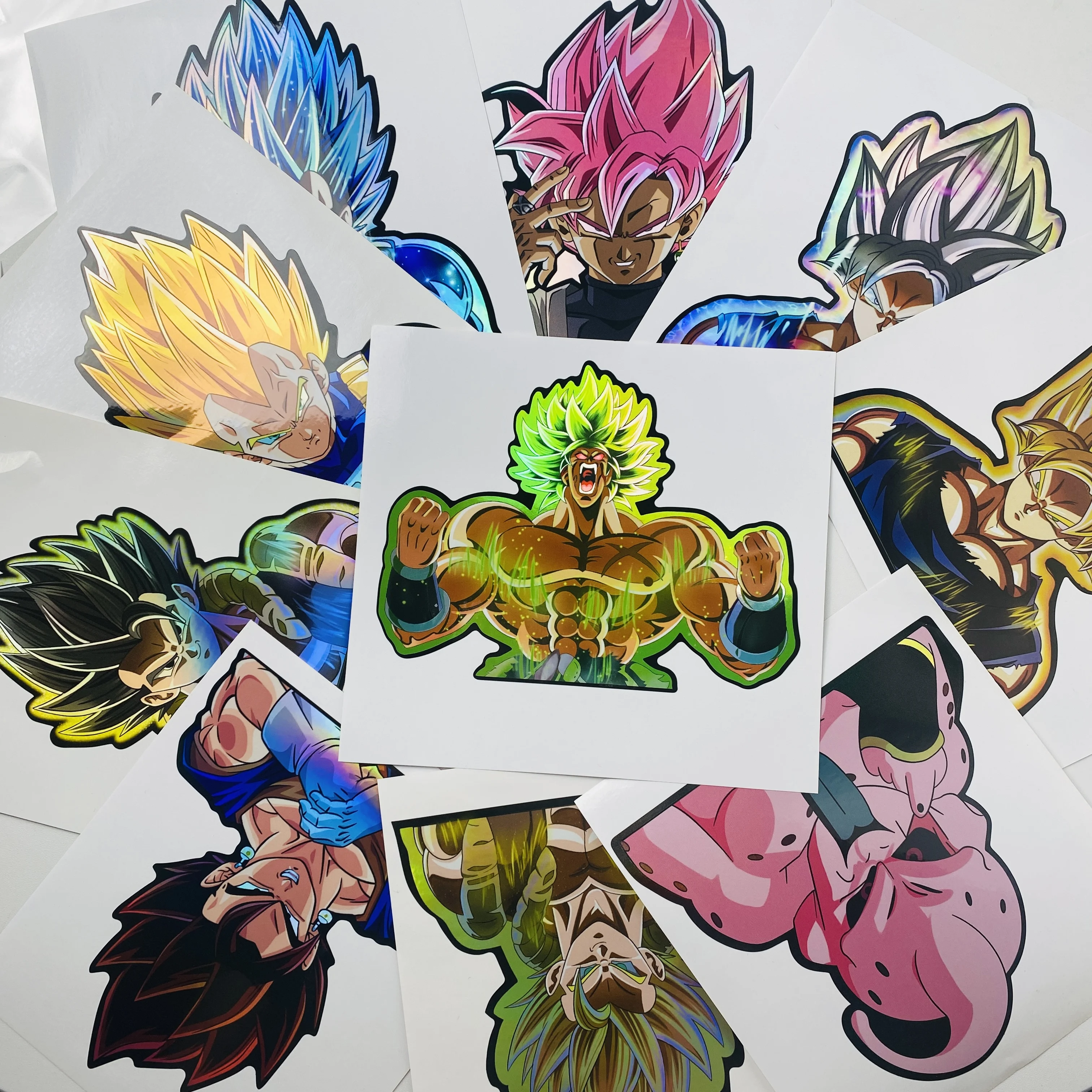 Anime Colorful Laser Sticker Car Decoration Sticker Cartoon Modification Sticker Children's Toy Gift