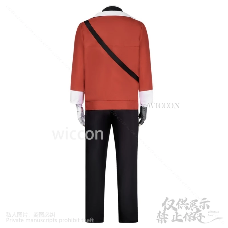Frieren Beyond Journey's End Anime Stark Red Jacket Cosplay Uniform Costume Pants Wigs For Man Halloween Christmas Customized