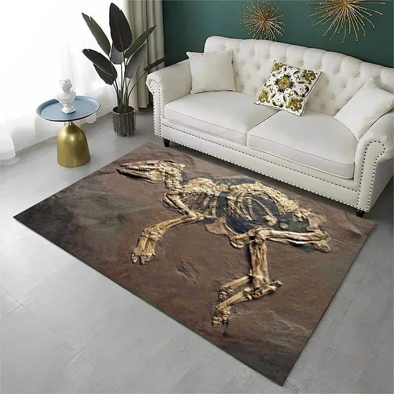 Ancient Dinosaur Fossils Large Area Rug Non-slip Durable Carpet for Bedroom Living Room Sofa Doormat Home Decor Floor Mat Gift