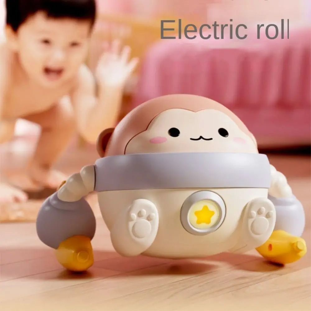 สัมผัส Light Rolling ของเล่นลิงไฟฟ้าพลิกไฟฟ้า Crawling Monkey ของเล่นการ์ตูนการศึกษา Tumbling ลิงของเล่นเด็กวัยหัดเดิน