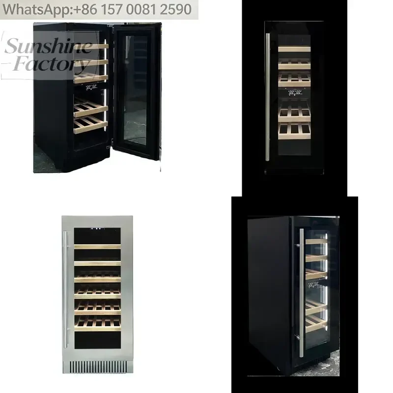 ETL Certificate Commercial Household Mini Bar Bottle Refrigerator Cooler Built-in Led Light Small Freestanding Wine Cabinet