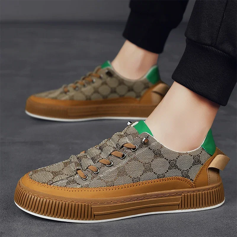 Zapatillas de deporte informales vulcanizadas para hombre, zapatos planos de diseño personalizado, zapatillas de tenis de Skateboarding, zapatos deportivos sin cordones para caminar, 39-44