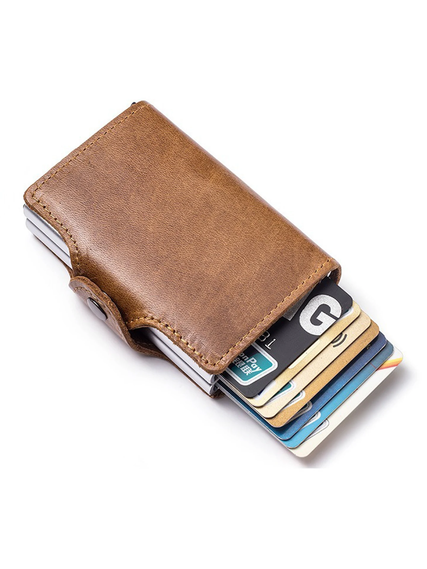 porte-cartes-en-cuir-veritable-avec-compartiment-metallique-portefeuille-multi-fentes-pour-pieces-de-monnaie-organiseur-compact-et-portable-de-luxe-pour-hommes