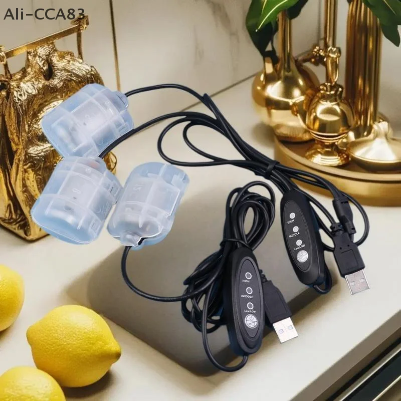 Motor Pijat USB 5V 3 Kecepatan DC Tahan Lama & Kebisingan Rendah, Pemijat Bergetar Kepala Ganda/Tunggal untuk Bantal/Bantalan/Pinggang