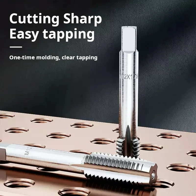 HSS Right Hand Thread Tap Machine Plug Tap Metric Screw Drill Thread Tool Set M2-M14 Hand Tools for Precision Machining
