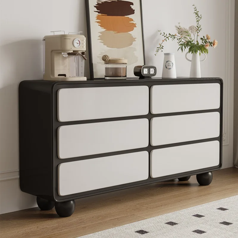 Mobile da pranzo medievale in legno massello, contenitore integrato contro il muro, soggiorno retrò in noce, lato pranzo