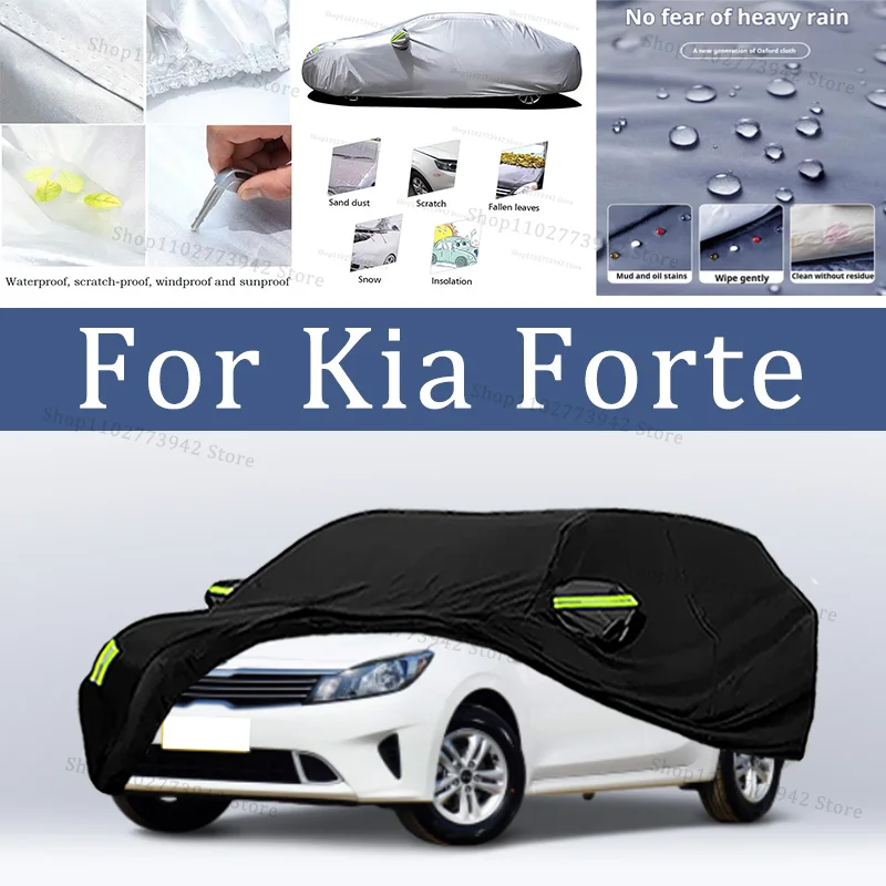 

For Kia Forte Outdoor Protection Full Car Covers Sunshade Waterproof Dustproof Exterior Car cover protection cars accessories