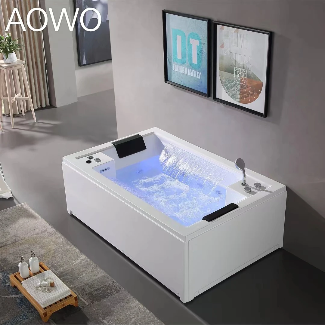 

AOWO Contrast Therapy Tub Remote Control Bobao System Hot Tube Outdoor With PS Skirt Face-to-face Spa Bathtubs Enjoyable Tubs