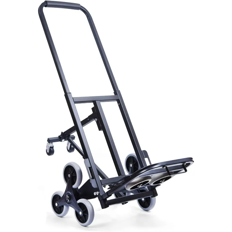 Stair Climbing Cart Heavy Duty 330lb Capacity, All Terrain Portable Folding Stair Climber Hand Truck with 8 Wheels Suitable