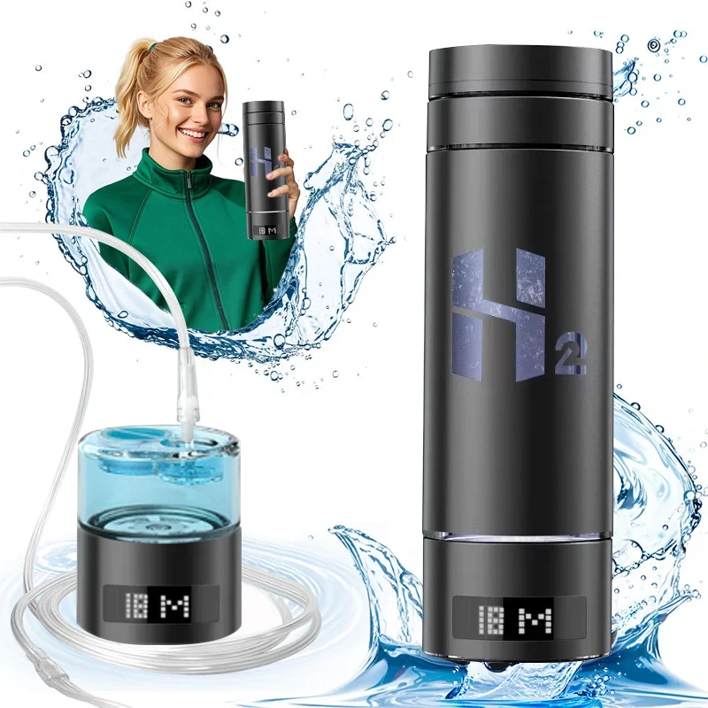 Hydrogen Water Generator Hydrogen Water Maker Ionizer 9000ppb Hydrogen Water Bottle Generator with Inhaler