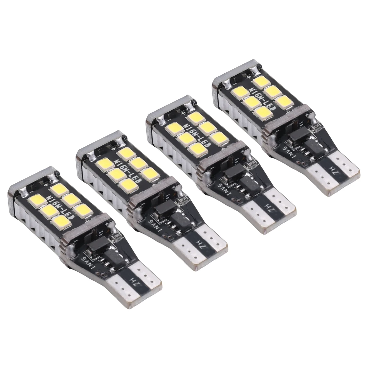 AT77 4 ชิ้น Bright สีขาว Canbus หลอดไฟ LED สําหรับรถสํารองไฟย้อนกลับ 912 921 T15 W16W