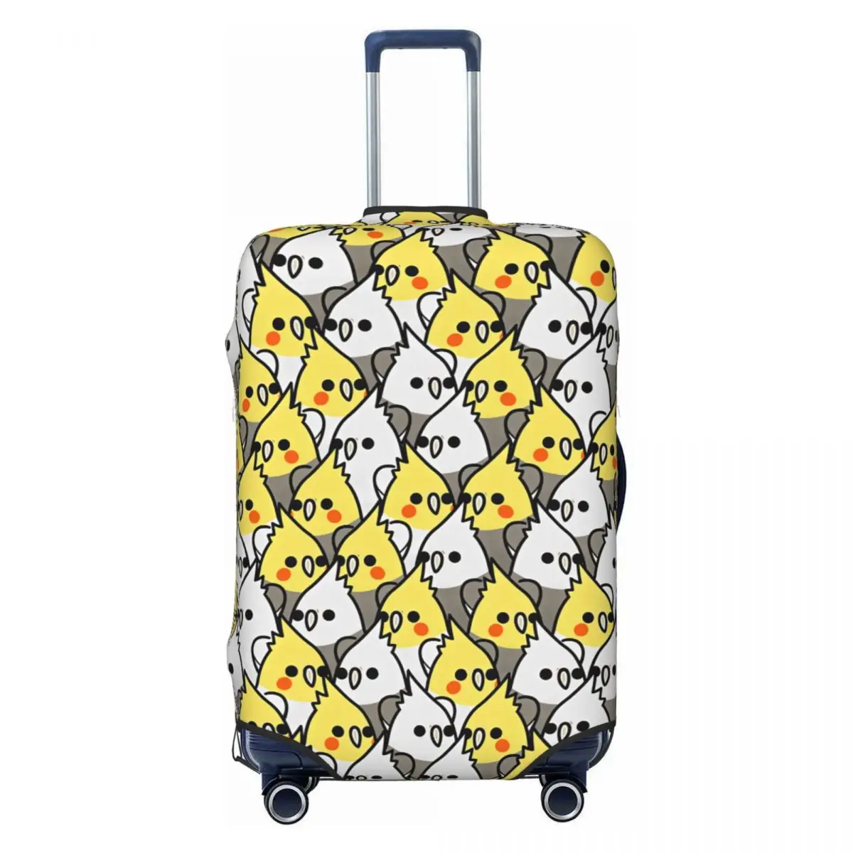 

Too Many Birds Cockatiel Squad Poster Suitcase Cover Flight Business Strectch Luggage Accesories Protector
