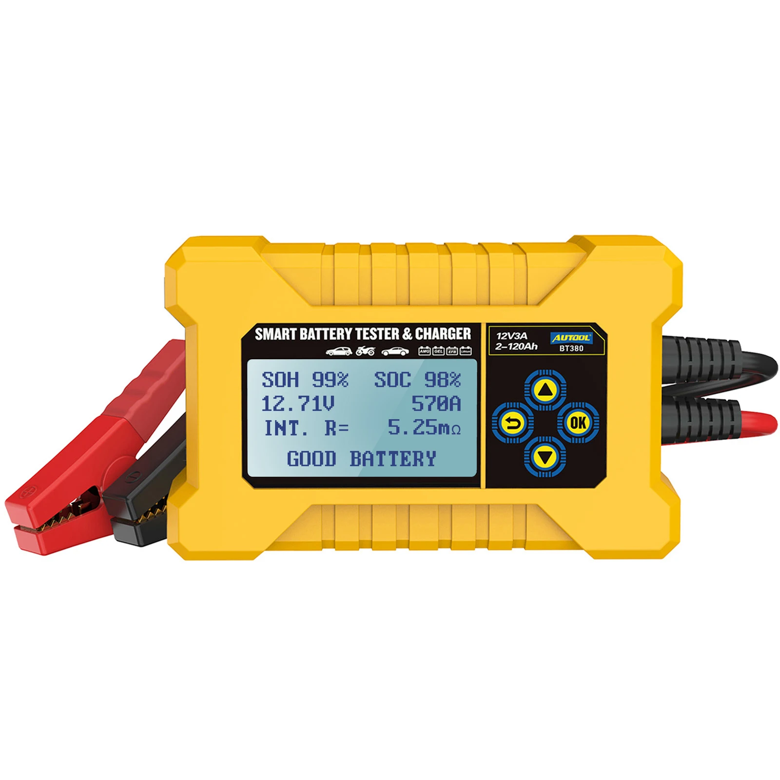 

AUTOOL BT380 Car Battery Tester 12V Automotive Battery Tester Analyzer Power Bank For Car Battery Testing Tool