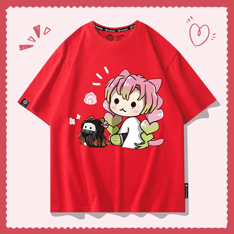 Ghost Killing Blade Co Branded Short Sleeve T-shirt Summer Midouzi Animation Anime Printed Men's and Women's Casual T-shirt