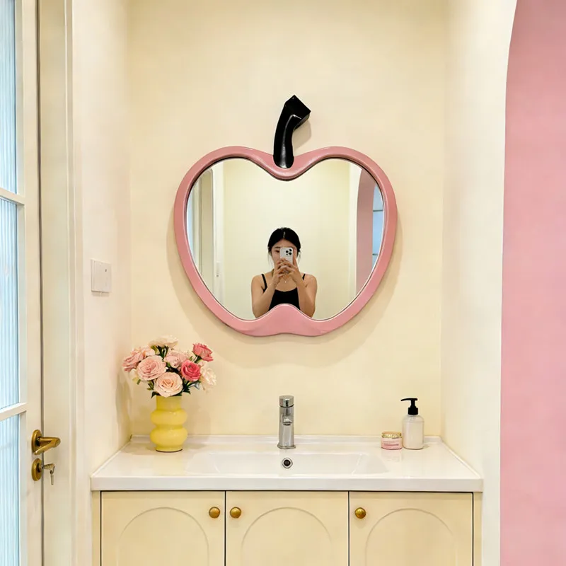 Modern Asymmetrical Mirror Decoration Vintage Vanity Aesthetic Makeup Mirror Hanging Irregular Espelhos Living Room Decorations