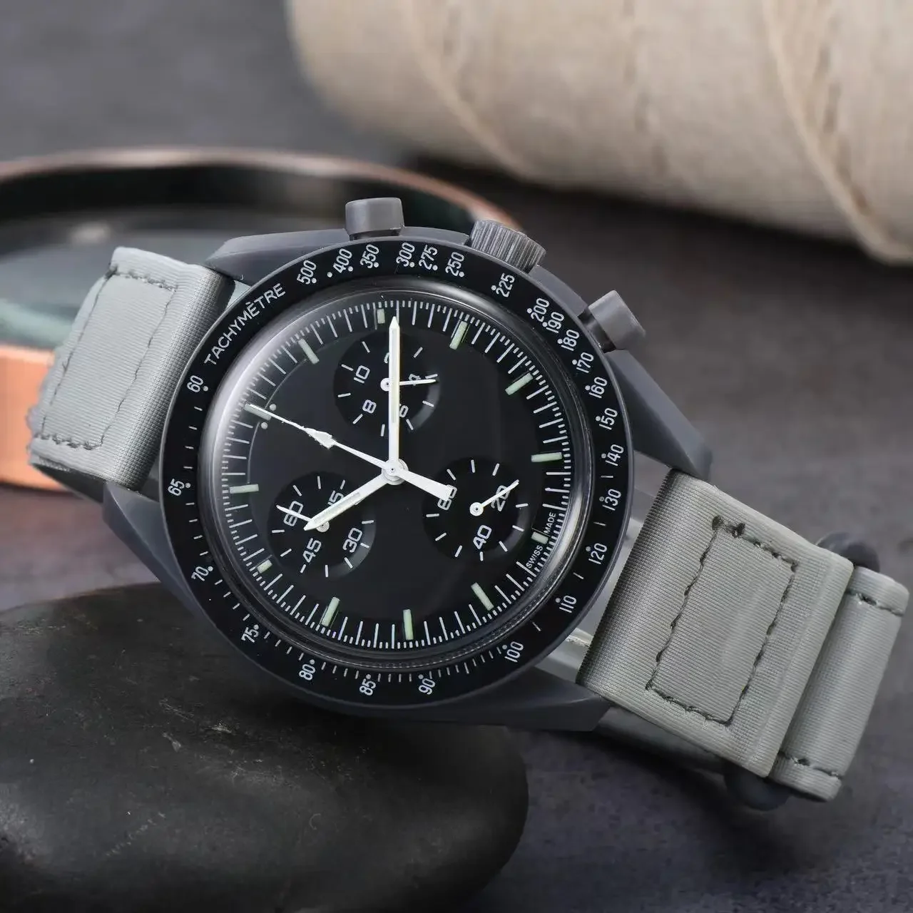 High Quality Waterproof Moon Watch Men and Women Swatch Watches Luxury Fashion Creative Earth Mission