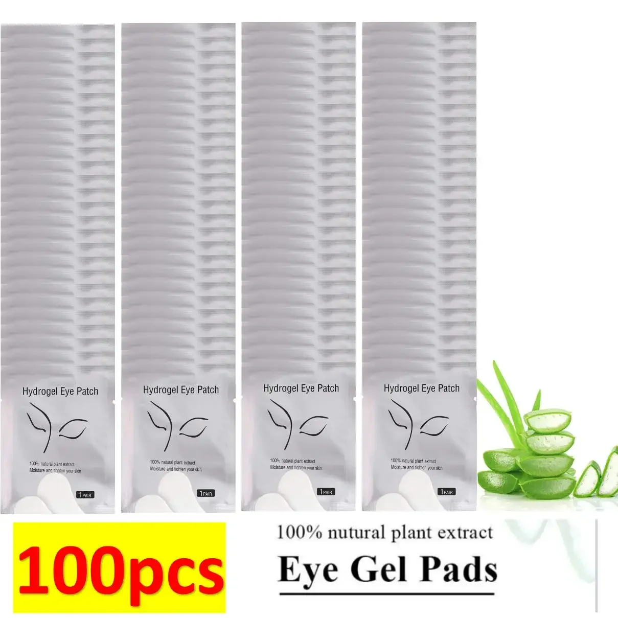 100pcs Eye Patches Eyelash Extension Eyelashes Fake Lashes Stickers Lash Extension Supplies Patches for Building Eyelid Stickers