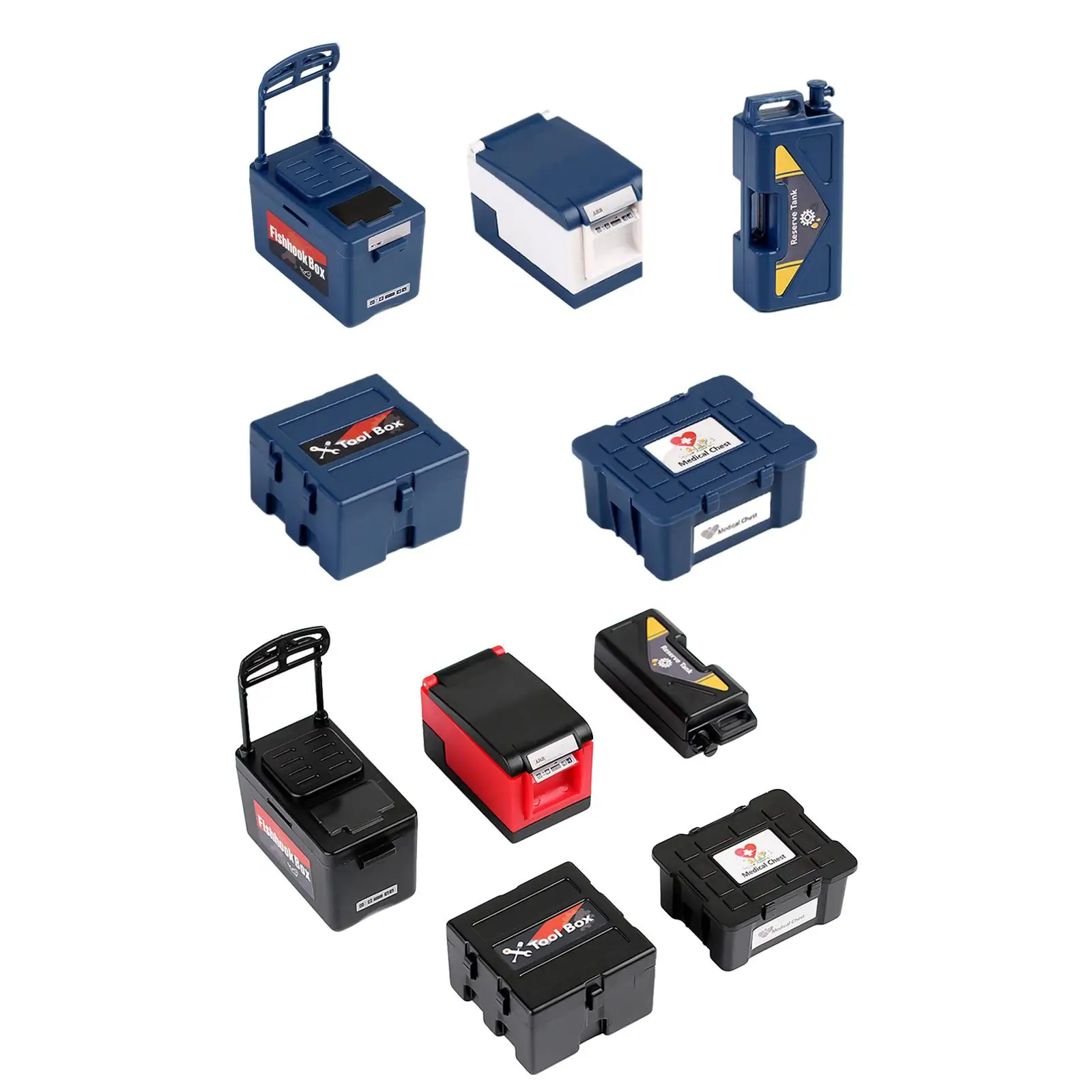 1/10 RC Mini Tool Set RC Accessories Chest Case Food Case Fuel Tank Case for Axial SCX10 90046 RC Car Spare Parts Hobby Crawler